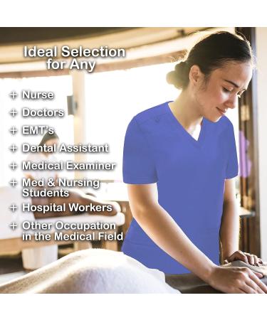 Comfortable and Durable Bahoki Essentials Scrub Set - Ideal for Nurses - Ceil Blue X-Small - Buy Online on SooperMarket.com