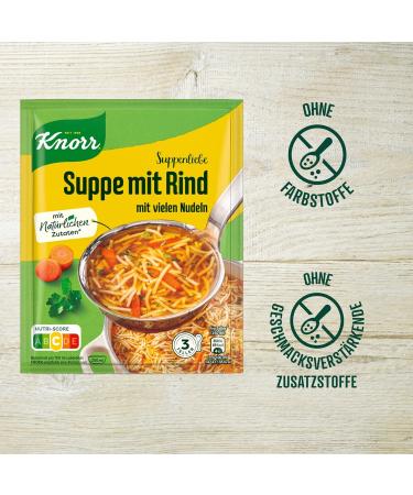 Knorr Love Soup Beef - Delicious Noodle Soup No Additives or Dyes 14 x 76g Plates - International Shipping Available - Buy Online on SooperMarket.com