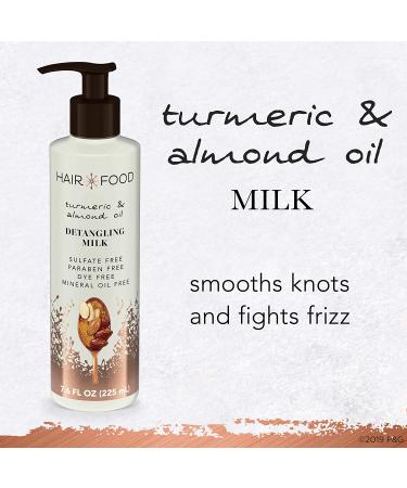 Hair Food Leave-In Detangling Milk for Thick or Curly Hair with Tumeric & Almond Oil - 7.6 Oz | Paraben & Dye Free - Buy Online on SooperMarket.com