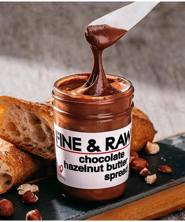 Fine & Raw Organic Hazelnut Butter Spread - 8 oz | Vegan & Clean Ingredients | Chocolate Hazelnut Flavor - Buy Online on SooperMarket.com
