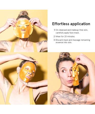 Grace & Stella 24K Gold Face Mask (6 pcs) - Vegan Collagen-Boosting Hydrating and Energizing Facial Mask - Buy Online on SooperMarket.com