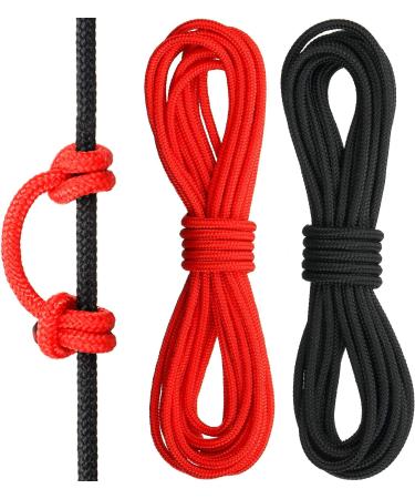 2 Pieces Archery D Loop Rope Set - 10 Feet, Bowstring Serving Thread, Release Material - Black and Red - Buy Online on SooperMarket.com