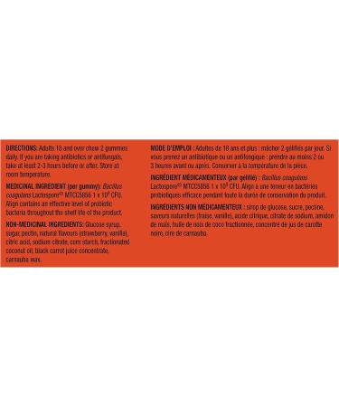 Align Probiotic Gummies Helps Support Gastrointestinal Health Made With Naturally Sourced Fruit Flavors Strawberry Flavour 60 Gummies Strawberry 60 count (Pack of 1) - Buy Online on SooperMarket.com