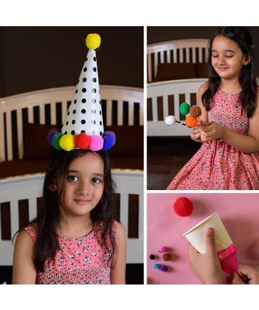 Adeweave 1.5 Inch 100 Pom Poms - Multicolor Soft and Fluffy Craft Pompoms in Assorted Colors - Buy Online on SooperMarket.com