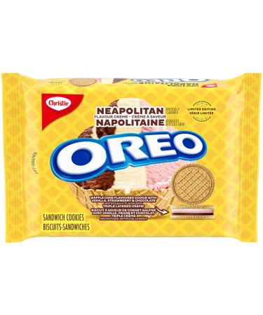Oreo Neapolitan Flavor Crme Cookies, 374g/13.2 oz. Imported from Canada