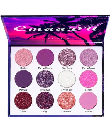 Eyeshadow Nude Palette 12 Colors High Pigment Shimmer Matte Glitter Eyeshadow Makeup Palette Neutral Eyeshadow Pallet Long Lasting Waterproof - Buy Online on SooperMarket.com