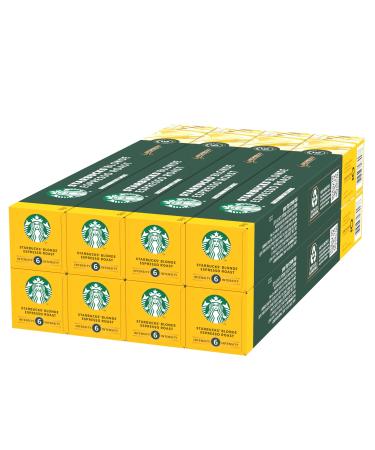 Starbucks Blonde Espresso Roast by Nespresso bright roasting coffee capsules 8 x 10 (80 capsules) 10 pieces (8 Pack) Blonde espresso roast single