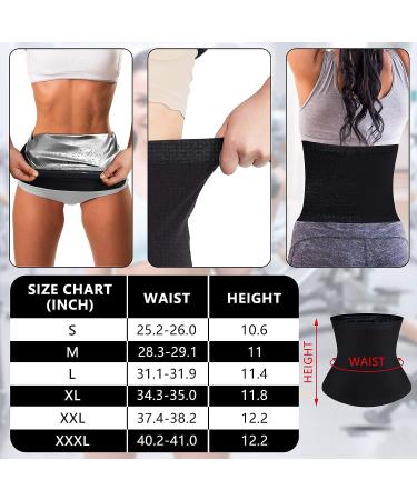 Geyoga Waist Trimmer Sweat Waist Trainer Wrap for Women - Silver Inner, Small - Buy Online on SooperMarket.com
