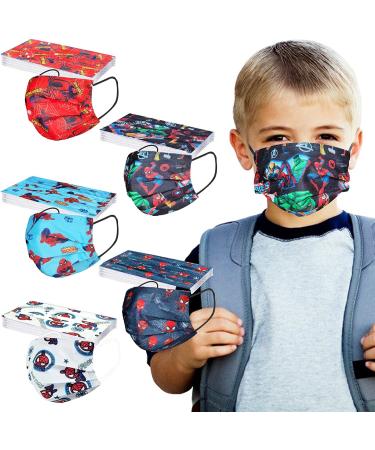 50PCS Kids Face_Mask Children 3Ply Earloop Breathable Kids Face_Mask Outdoor School Supplies Boys Girls - Buy Online on SooperMarket.com