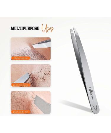 Elite Unity Tweezers - Professional Precision Hair Removal Tweezers for Women - Tweezer Kit with Strong Grip and Ergonomic Design - Grey - Buy Online on SooperMarket.com