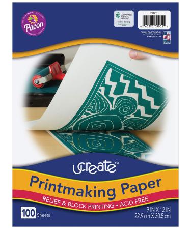 Ucreate Printmaking Paper  9x12  White  100 Sheet  P9001