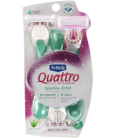 Schick Quattro 4 Women Papaya & Pearl Razor - 3 CT - Buy Online on SooperMarket.com
