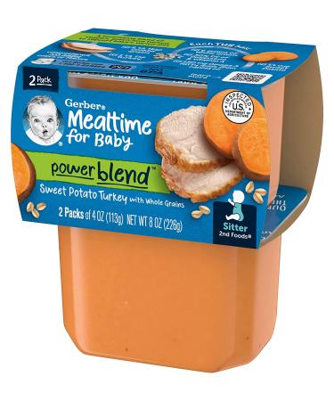Gerber Sweet Potato Turkey 2nd Foods Dinner - Whole Grains 4 oz (2 Pack) - Baby Food - Buy Online on SooperMarket.com