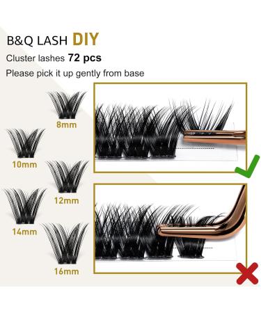D-14mm B26 D Curl Cluster Lashes 72 Clusters Mega Volume DIY Eyelash Extensions - Buy Online on SooperMarket.com