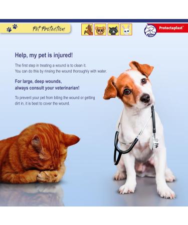 Protectaplast Self-Adhesive Blue Bandage for Pets (7.5cm x 4.5m) - Latex-Free Glue-Free Dressing for Dogs Cats & Horses | Ideal for Wounds & Joints - Buy Online on SooperMarket.com