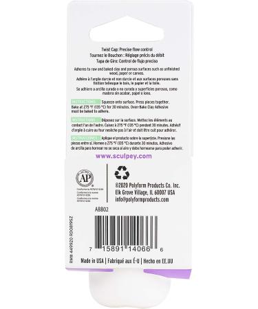 Sculpey Oven Bake Clay Adhesive 2 fl oz - Non Toxic & Precise Flow Twist Cap - Buy Online on SooperMarket.com