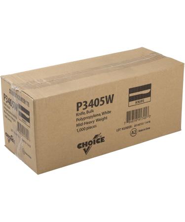 AmerCare Medium-Heavy Weight Unwrapped White Polystyrene Knives Case of 1000 - Buy Online on SooperMarket.com