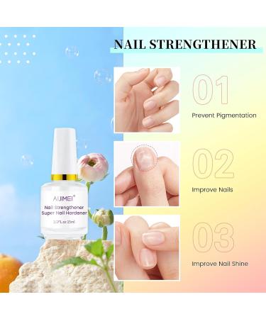 AIJIMEI 4-in-1 Professional Nail Kit: Cuticle Remover Gel Calcium Primer Nail Hardener & Strengthener Base & Top Coat Cuticle Oil - Ultimate Nail Care Solution - Buy Online on SooperMarket.com