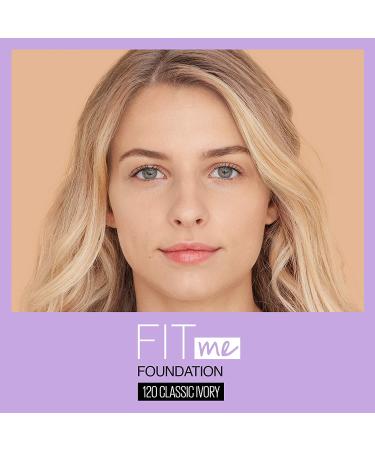 Maybelline Fit Me Dewy & Smooth Foundation 120 Classic Ivory | 1 fl oz (30 ml) - Flawless Glow - Buy Online on SooperMarket.com