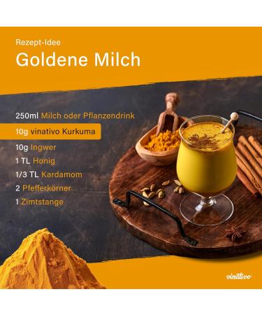 Buy Vinativo Organic Turmeric Powder 500g Raw Food Quality Natural Curcumin Ground Turmeric for Optimal Health - Buy Online on SooperMarket.com