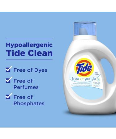 Tide Free & Gentle Liquid Laundry Detergent - 96 Loads 138 Fl Oz | Eco-Friendly Hypoallergenic International Shipping - Buy Online on SooperMarket.com