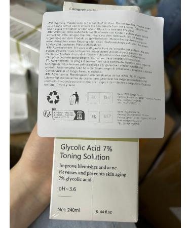 Glycolic Acid Toner Glycolic Acid Peeling 7% Glycolic Acid Toning Resurfacing Glycolic Acid Peeling Toner Toning Solution Glycolic Acid 7% Toner Peeling Toner for Body Face Skin with Dark Spots-240ml - Buy Online on SooperMarket.com