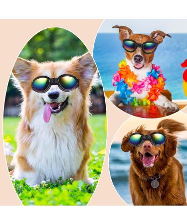 Dog Goggles Dog Sunglasses Adjustable Strap for Waterproof Windproof UV Protection Sunglasses for Dog for Go out Travel Skiing Swim (Black) - Buy Online on SooperMarket.com