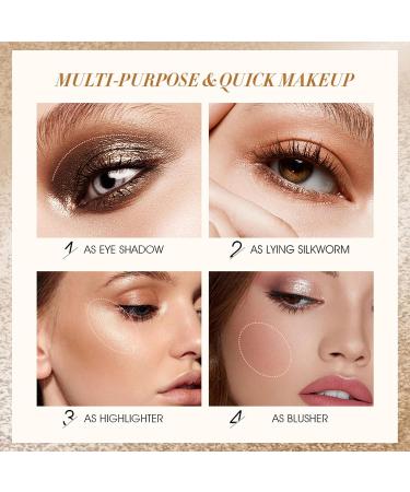 CCbeauty Matte Eyeshadow Stick Set - Cream Eye Shadow Pencil Kit for Hypoallergenic Longwear Metallic Glitter Eyeliner - Nude 03 - Buy Online on SooperMarket.com