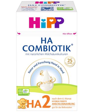 HiPP milk formula HA Combiotik HA2 Combiotik 600g pack of 4 (4 x 600g)