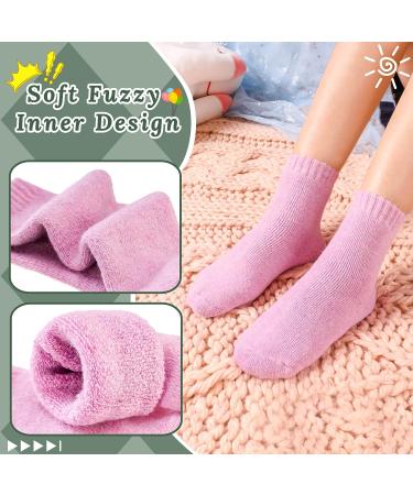Winter Warm Kids Wool Crew Socks - 6 Pairs Solid Color for Boys and Girls 4-7 Years - Buy Online on SooperMarket.com