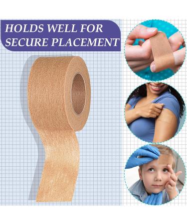 Tondiamo Micropore Tan Surgical Tape - 1 Inch x 10 Yards (12 Rolls) | Skin-friendly Adhesive Medical Tape for Face, Nose, and Mouth | Breathable and Non-Woven Paper Tape - Buy Online on SooperMarket.com