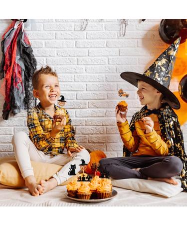 Cosswe Cupcake Toppers Pack of 18 Glitter Halloween Cupcake Topping - Buy Online on SooperMarket.com
