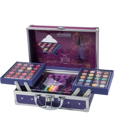 Lip Smacker Wish Makeup Traincase 50-pieces Kids Make-up Set for Girls with Colorful Lip and Face Palettes Nail Polishes Hair Accessories and Mirror Disney Princess Gifts for Endless Creativity - Buy Online on SooperMarket.com