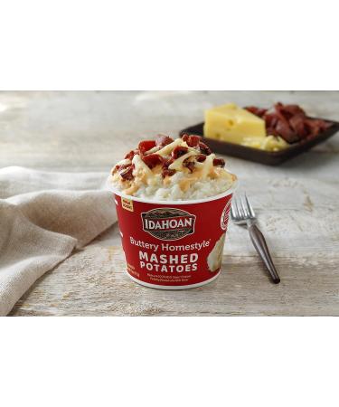 Idahoan Buttery Homestyle Mashed Potatoes 1.5 oz Cup (12-Pack) - Delicious and Convenient Instant Mashed Potatoes - Buy Online on SooperMarket.com