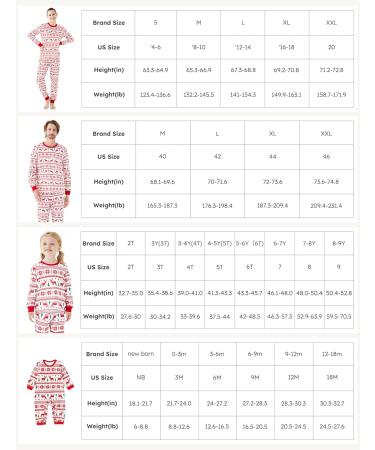 PatPat Family Christmas PJs Set | Matching Reindeer & Snowflake Sleepwear for Couples & Kids | Red/White | Men's XXL - Buy Online on SooperMarket.com