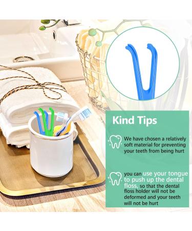 Chengu 16 Pieces Reusable Dental Floss Holder Set - Eco-Friendly Flossmate Handles for Effective Oral Care (Blue Green) - International Shipping Available - Buy Online on SooperMarket.com