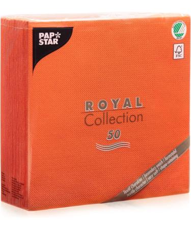 Papstar 50 napkins "ROYAL Collection" 1/4 fold 40 cm x 40 cm nectarine #84813 7.8 x 20 x 20 cm nectarine