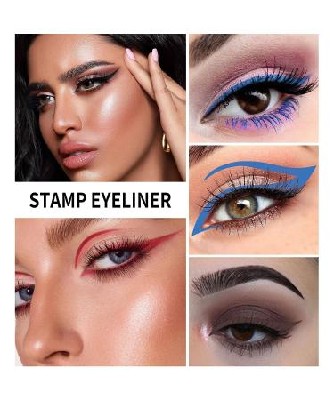 DekRion Winged Eyeliner Stamp - Waterproof Long-Lasting Liquid Eyeliner in Black | 1PC - Buy Online on SooperMarket.com