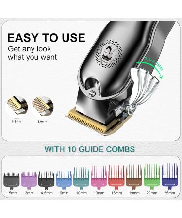 Hatteker Hair Clipper Cordless Hair Trimmer Barber Clipper T-Blade Trimmer Beard Trimmer Nose Trimmer Hair Cutting Grooming Kit Professional IPX7 Waterproof - Buy Online on SooperMarket.com