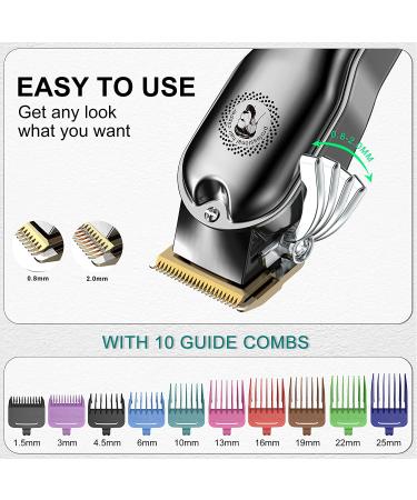 Hatteker Cordless Hair Clipper & Trimmer Kit - T-Blade, Beard & Nose Trimmer - Professional Grooming, IPX7 Waterproof - Buy Online on SooperMarket.com