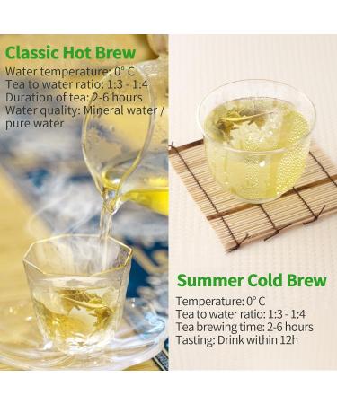 Jasmine Dragon Pearls 50g Loose Leaf Green Tea - Natural Hand Rolled Jasmine Green Tea with Floral Scent and Tonic Effects - MQUPIN - Buy Online on SooperMarket.com