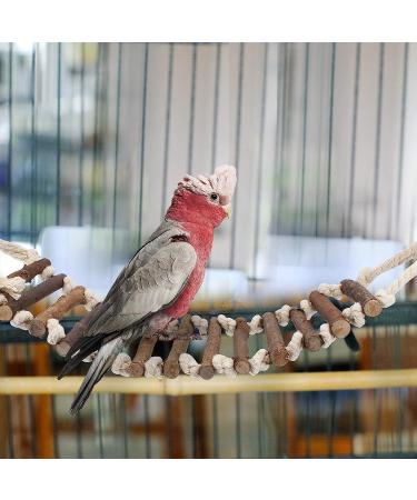 Taecoool 8-Part Wooden Parrot Toys - Natural Chewing & Hanging Bell for Cockatiels Finches & Small Parrots - Buy Online on SooperMarket.com
