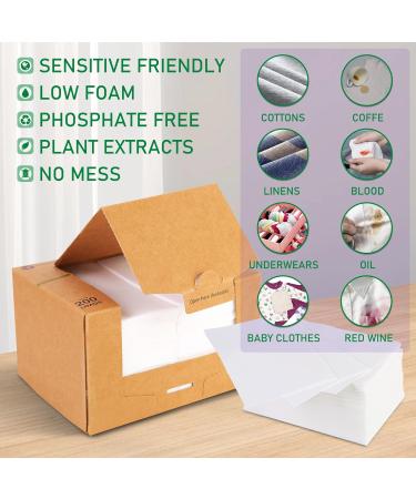 Eco-Friendly Laundry Detergent Sheets - 200 Fresh Linen Scent Sheets Hypoallergenic & Plastic-Free for Travel & Camping - Buy Online on SooperMarket.com