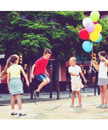 Qetlavee 5m Jump Rope for Multiplayer Fun | Adjustable Wooden Grip | 7 Color Rainbow for Kids & Children - Buy Online on SooperMarket.com