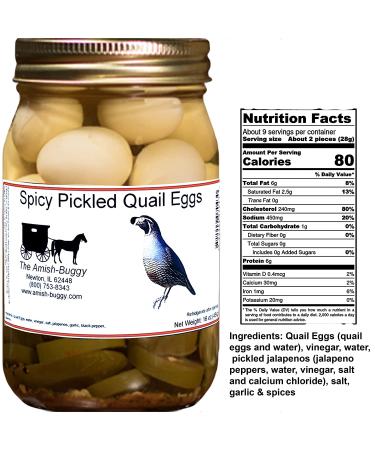 Spicy Pickled Quail Eggs (Medium Heat) - 2 Jars | Delicious Gourmet Snack - Buy Online on SooperMarket.com