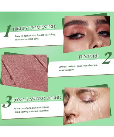 6 Colors Mini Cream Eyeshadow Stick Set - Waterproof Long Lasting Shimmer Metallic Makeup - Pearl White Nude Brown Glitter - Buy Online on SooperMarket.com
