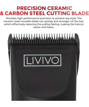 LIVIVO Digital Hair Clipper and Beard Trimmer Wireless Grooming Set with Extra Sharp Long Lasting Blades and Multiple Trimmer Attachments - Buy Online on SooperMarket.com