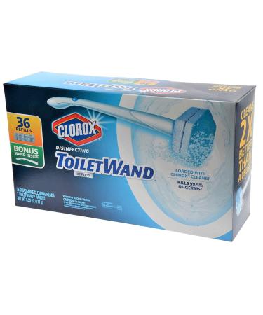 Clorox Toilet Wand Disinfecting Refills 36 Ct Plus Bonus Handle by Clorox