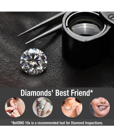 BelOMO 10x Triplet Jeweler's Loupe 21mm - Bright & Color-Correct View - Foldable for Gems, Jewelry, Coins & Trichomes - Buy Online on SooperMarket.com