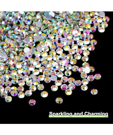 1440PCS 2MM Flat Back Crystal AB Rhinestones for Nail Art - Professional Nail Gems for Face, Teeth, DIY Crafts - Buy Online on SooperMarket.com